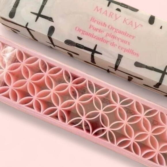 Mary Kay Makeup Brush Organizer Silicone Pink & Gray NWT - Picture 1 of 3